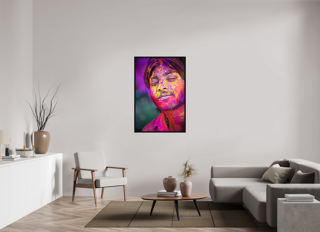80 x 120 cm, Floater Frame India No. 20 — Eyes Closed