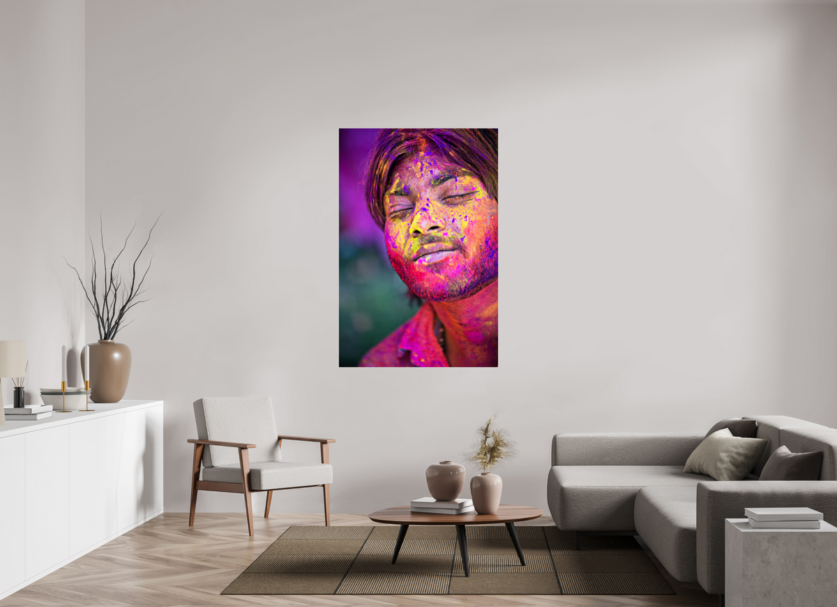 100 x 150 cm, Photo Print Under Acrylic Glass India No. 20 — Eyes Closed