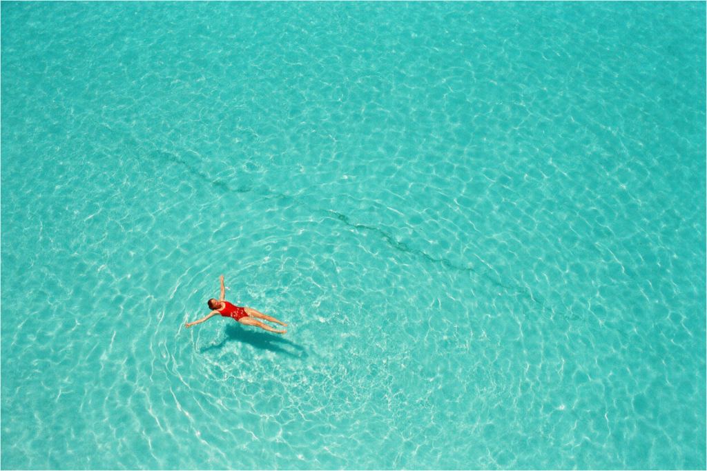 Main image Overhead — Turquoise Swimming Pool Wall Art | High Noon No. 06
