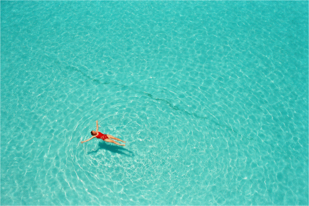 Main image Overhead — Turquoise Swimming Pool Wall Art | High Noon No. 06