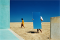 Main image Mirror — Surreal Blue and Gold Landscape Print | High Noon No. 03