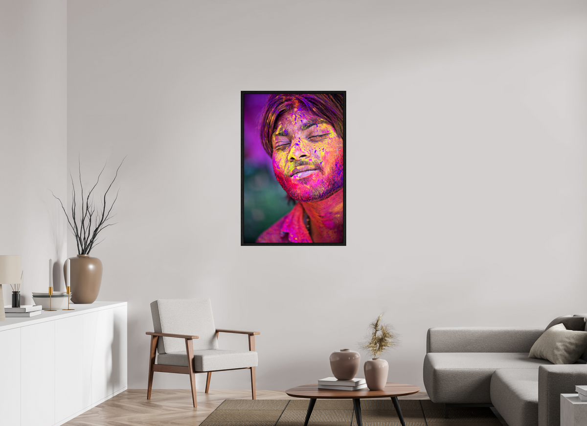 70 x 105 cm, Floater Frame India No. 20 — Eyes Closed