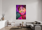 120 x 180 cm, Photo Print Under Acrylic Glass India No. 20 — Eyes Closed