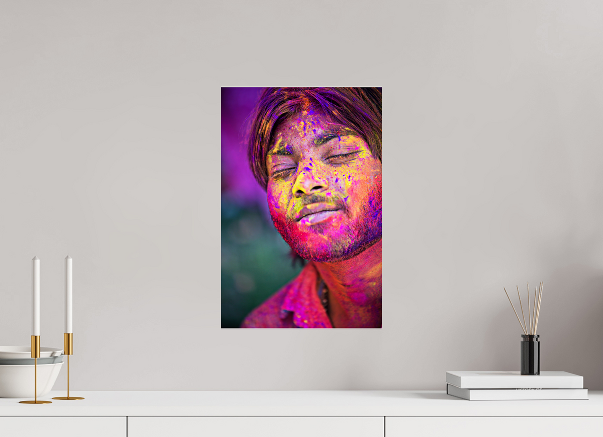30 x 45 cm, Photo Print Under Acrylic Glass India No. 20 — Eyes Closed