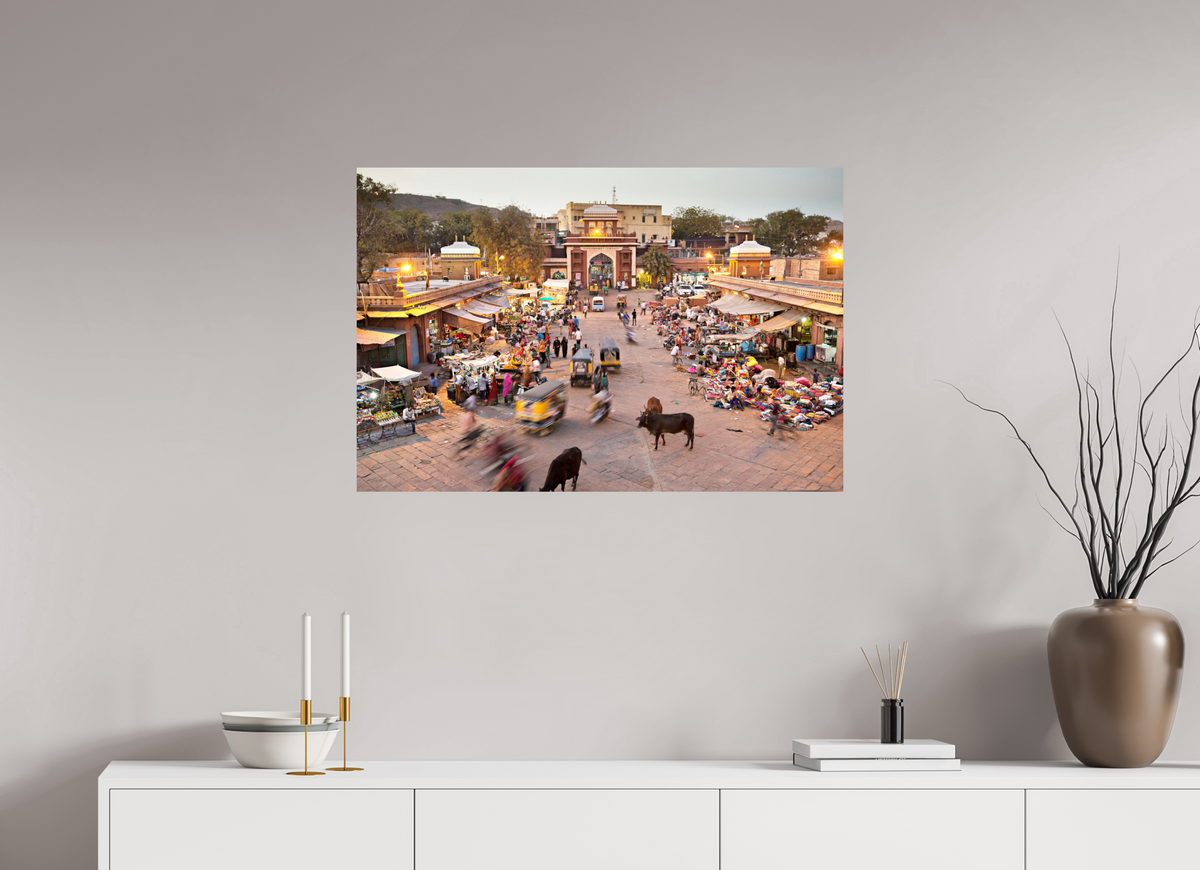 90 x 60 cm, Photo Print On Fuji Crystal DP II India No. 09 — Market Gate