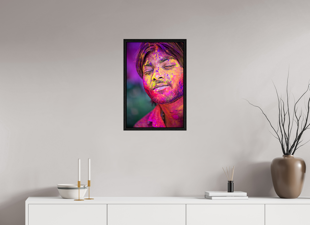 40 x 60 cm, Floater Frame India No. 20 — Eyes Closed