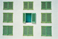 Main image Blinds — Green Mediterranean Shutters Wall Art | High Noon No. 09