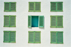 Main image Blinds — Green Mediterranean Shutters Wall Art | High Noon No. 09