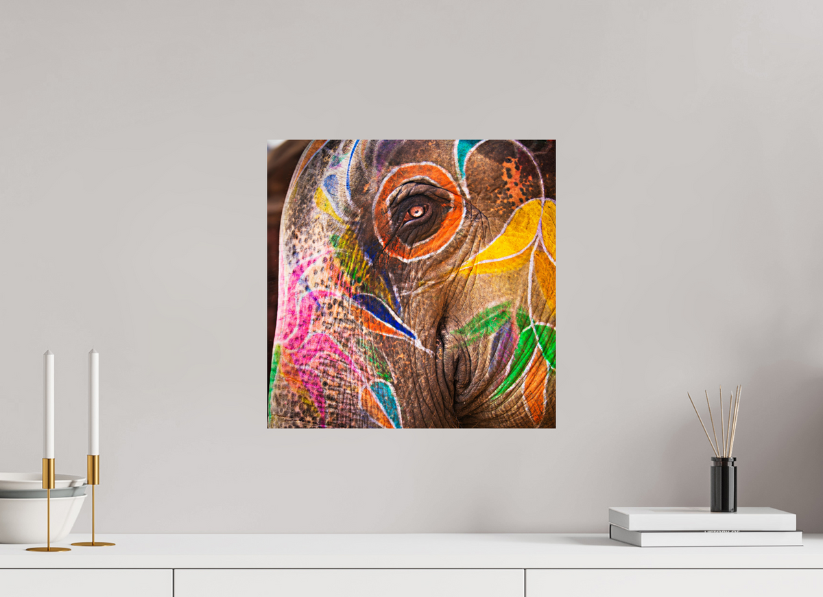 40 x 40 cm, Photo Print On Fuji Crystal DP II India No. 04 — Elephant's Eye