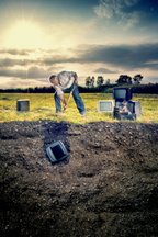 Television Project No. 01 — Burial — photograph by Xavier Arnau