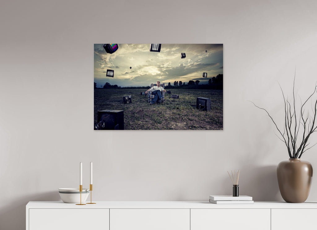 90 x 60 cm, Photo Print Under Acrylic Glass Television Project No. 02 — Downpour