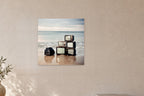 Television Project No. 03 — Low Tide — close view of the print on a wall