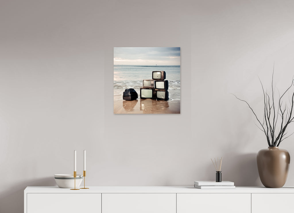 50 x 50 cm, Photo Print Under Acrylic Glass Television Project No. 03 — Low Tide