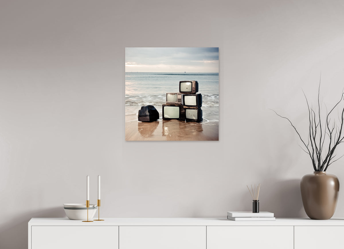 60 x 60 cm, Photo Print Under Acrylic Glass Television Project No. 03 — Low Tide