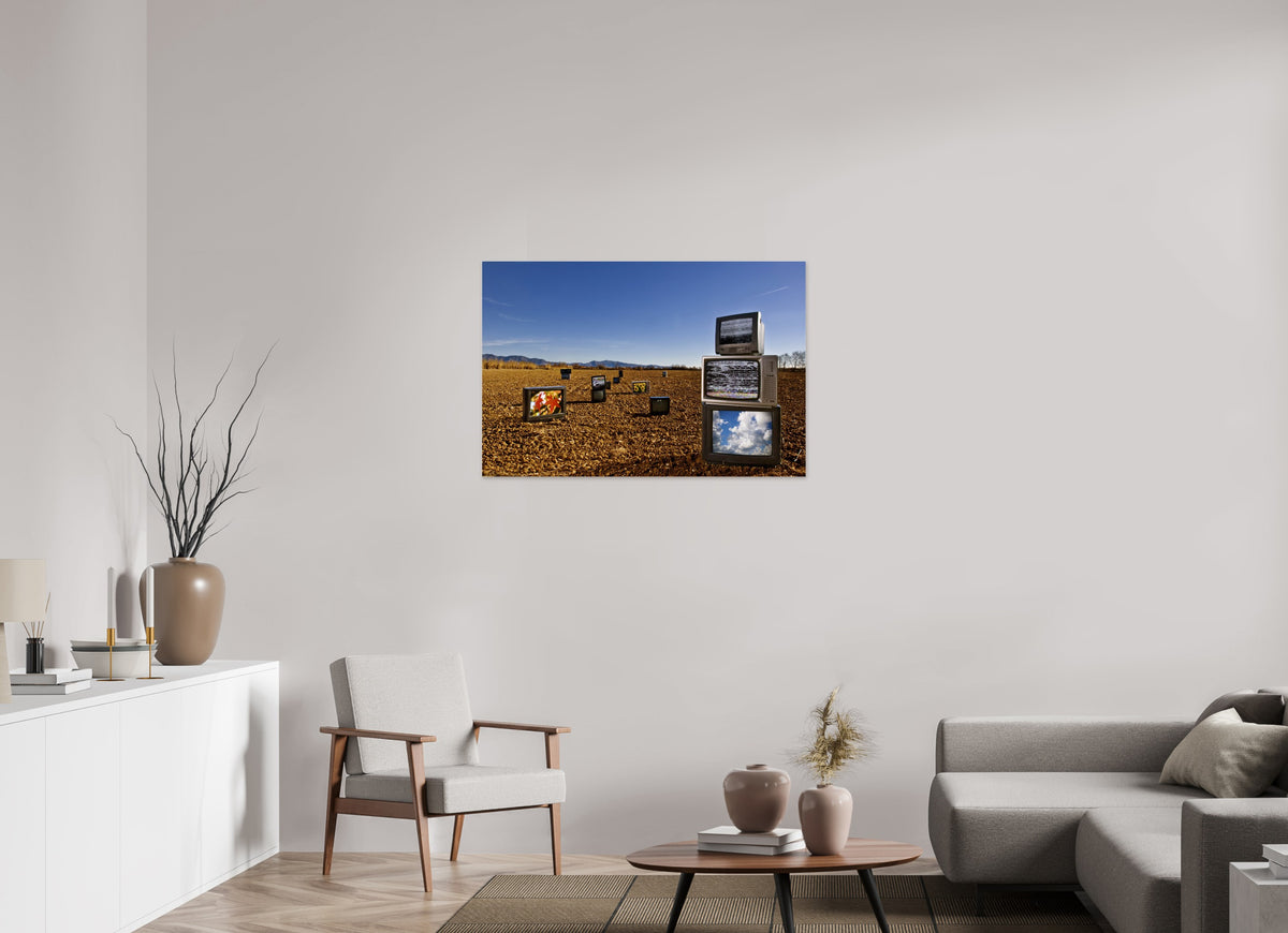 105 x 70 cm, Photo Print Under Acrylic Glass Television Project No. 04 — Harvest of Images