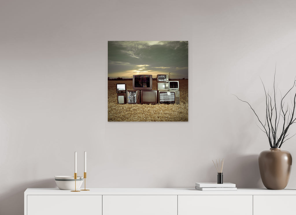 60 x 60 cm, Photo Print Under Acrylic Glass Television Project No. 05 — Static Field