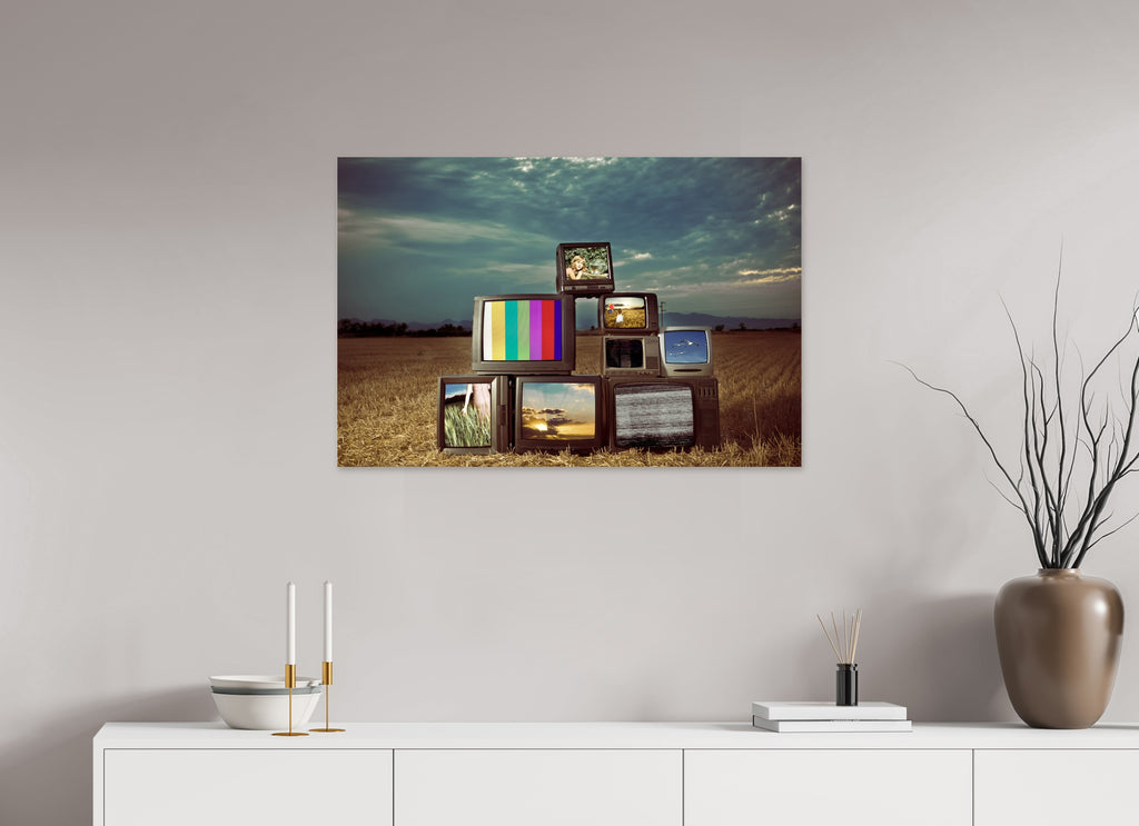90 x 60 cm, Photo Print Under Acrylic Glass Television Project No. 08 — Test Card