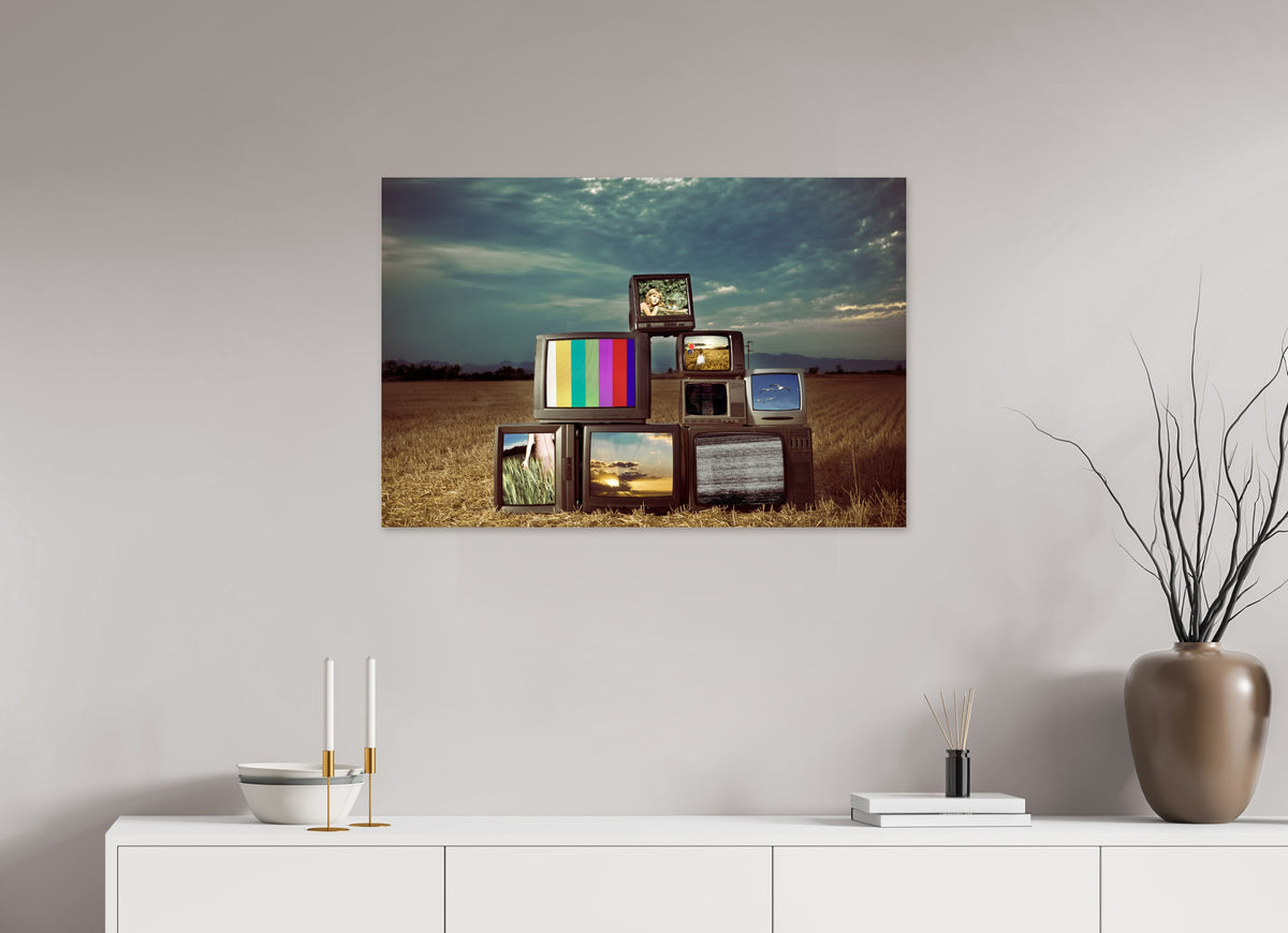 90 x 60 cm, Photo Print Under Acrylic Glass Television Project No. 08 — Test Card